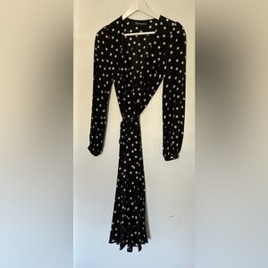Realisation Par long sleeve silk dress